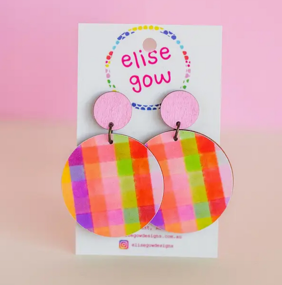 Elise Gow Designs Go Gaga For Gingham - Purple Multi Large