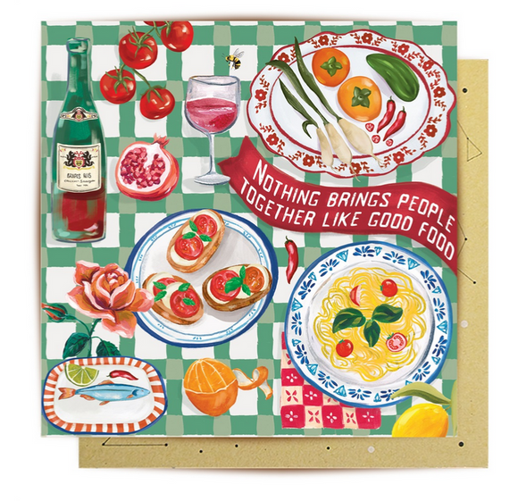 Greeting Card Italian Table