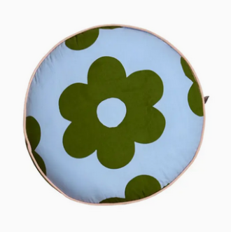 Mosey Me Flowerbed Round Cushion