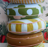 Mosey Me Flowerbed Round Cushion