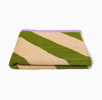 Mosey Me Pistachio Stripe Bath Towel