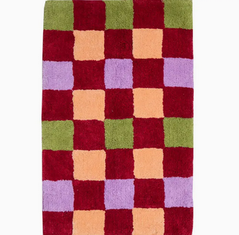 Mosey Me Winter Checkers Bath Mat