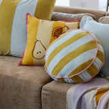 Mosey Me Velvet Stripe Round Cushion