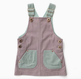 With Love For Kids- Hazel Cord Pinafore Dress - Minty