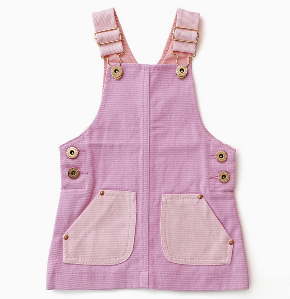 With Love For Kids- Hazel Pinafore Dress - Bubble Gum