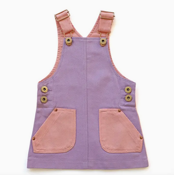 With Love For Kids- Hazel Pinafore Dress - Cotton Candy