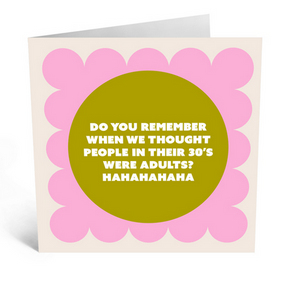 Adults in Their 30's Greeting Card