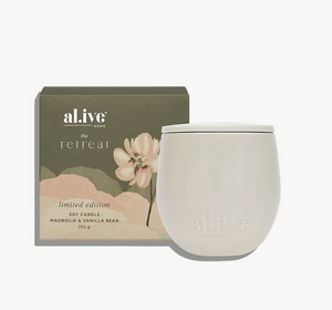 Al.ive Body Magnolia & Vanilla Bean Soy Candle