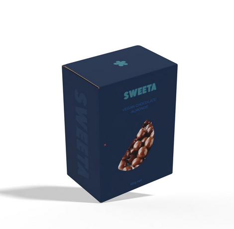 Sweeta Vegan Dark Chocolate Almonds 100g