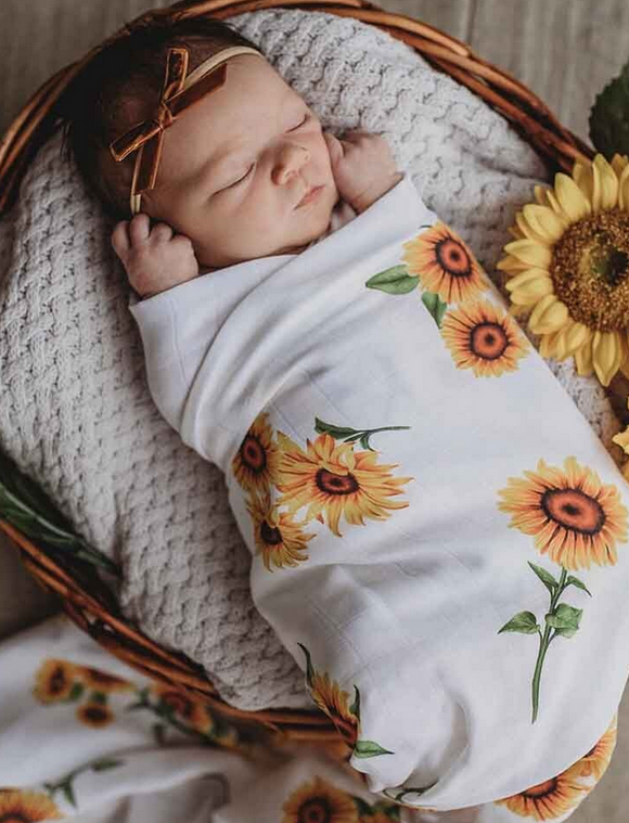 Snuggle Hunny Kids Sunflower Organic Muslin Wrap