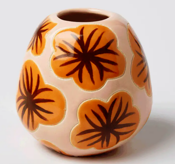 Jones & Co POLLEN BURNT HIBISCUS VASE
