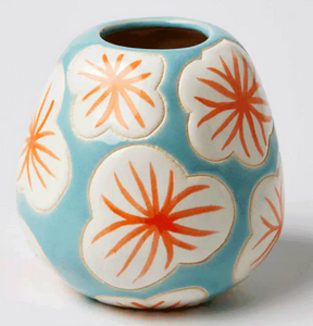 Jones & Co POLLEN WHITE HIBISCUS VASE