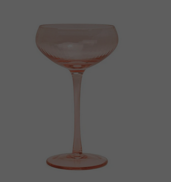 Here's How The Lou Coupe Glass - Set of 2 Blush