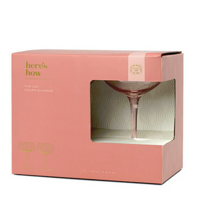 Here's How The Lou Coupe Glass - Set of 2 Blush