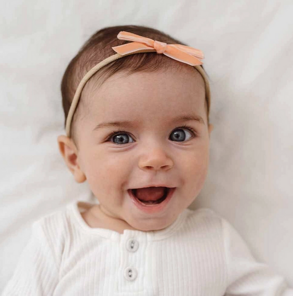 Snuggle Hunny Kids Coral Velvet Bow