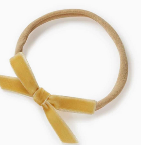 Snuggle Hunny Kids Gold Velvet Bow