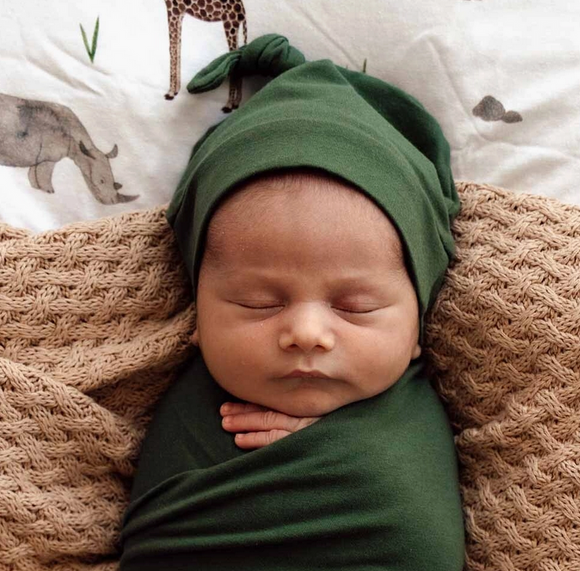 Snuggle Hunny Olive Knotted Beanie