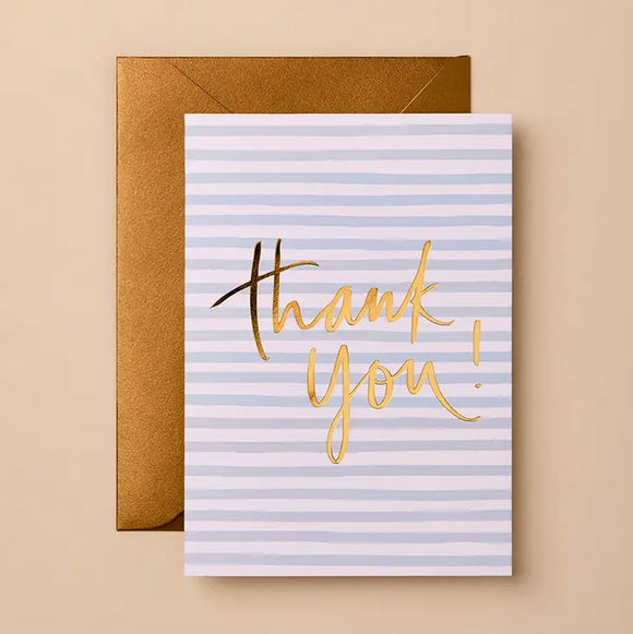 Thank You! (Stripes) Greeting Card