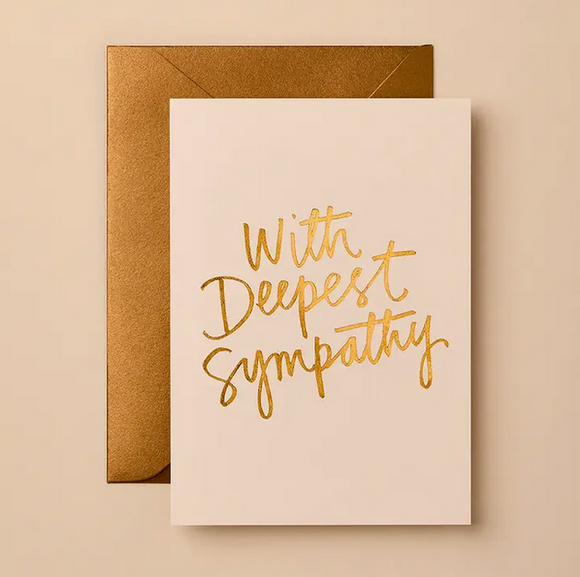 With Deepest Sympathy (Creme) Greeting Card