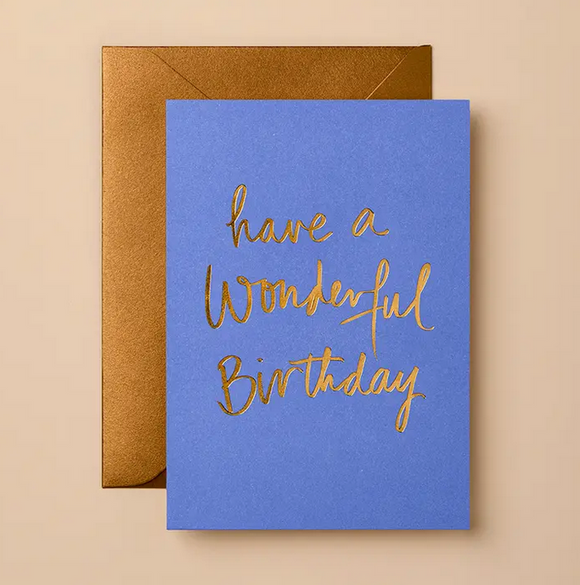 Have A Wonderful Birthday (Wildflower Blue) Greeting Card