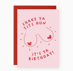 Shake Ya Tits Hun Greeting Card