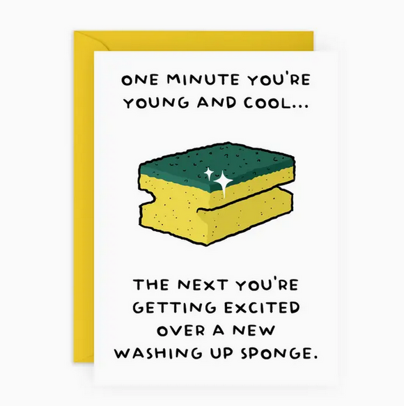 Washing Up Sponge Greeting Card