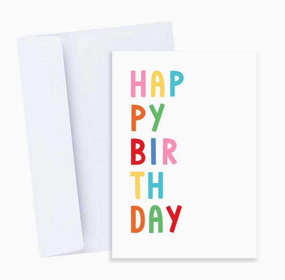 Colourful Happy Birthday Greeting Card