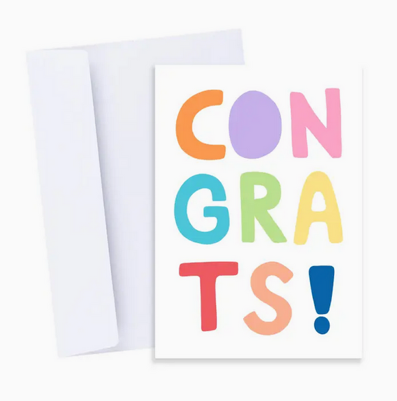 Colourful Congrats Greeting Card