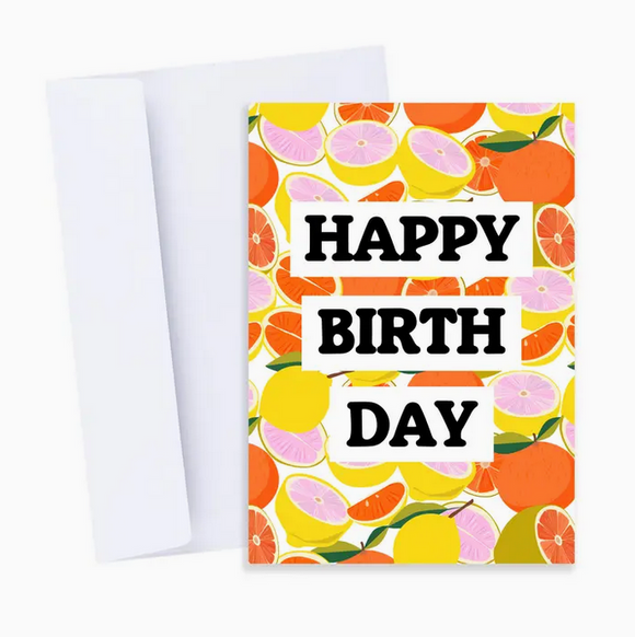 Citrus Happy Birthday Greeting Card