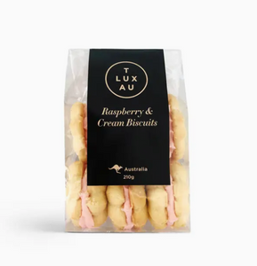 TLUXAU Large - Raspberry & Cream Biscuits 210g
