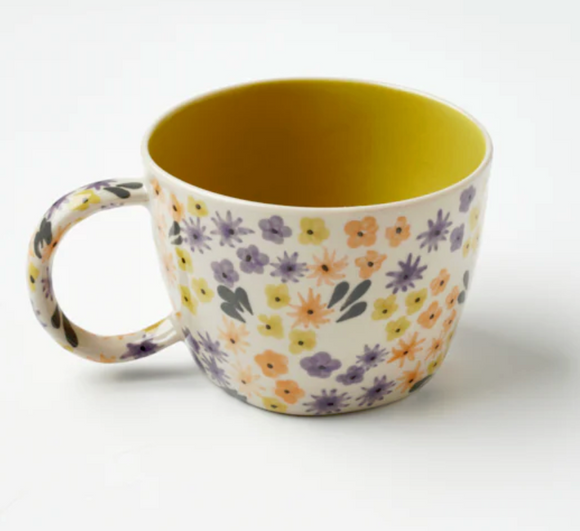 Jones & Co Ditsy Chartreuse Mug