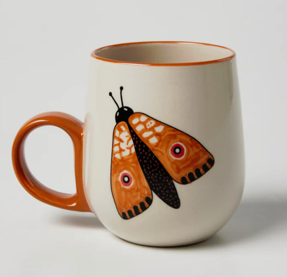 Jones & Co MOTH PARTY MUG ORANGE