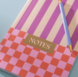 Good Tuesday A5 Lay Flat Notebook | Checks & Stripes | Lined