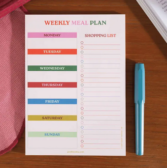 Good Tuesday A5 Meal Planner & Shopping List | Work Hard, Play Nice