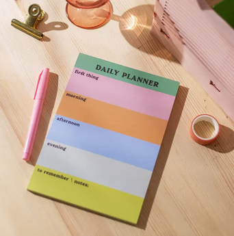 Good Tuesday Daily Planner Pad | Rainbow Colour Block Notepad