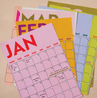 Good Tuesday Monthly Undated A3 Wall Planner | 12 Pages | Colourburst