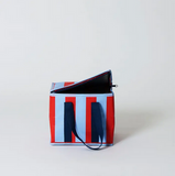 Project 10- Red Blue Stripe Mini Insulated Tote