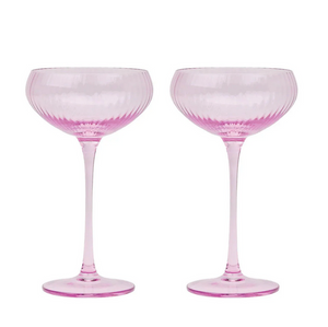 Here's How The Lou Coupe Glass - Lilac (Set of 2)
