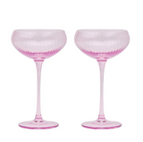 Here's How The Lou Coupe Glass - Lilac (Set of 2)