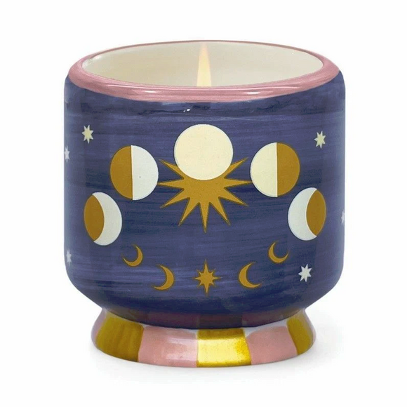 Paddywax: Adopo Handpainted Moon Phases Ceramic Candle Jasmine & Rose