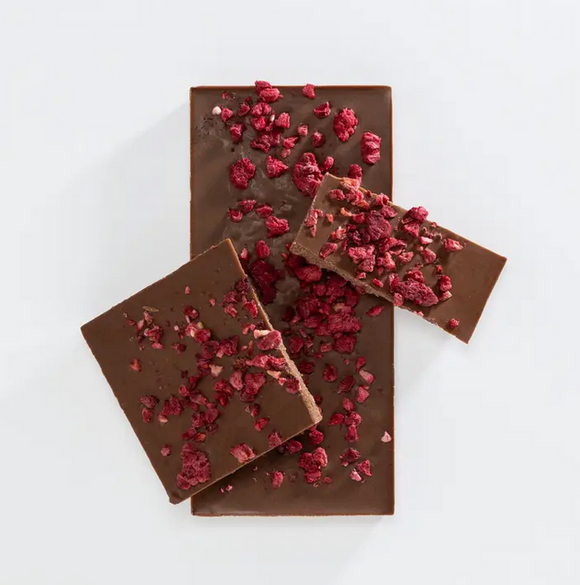 Charlotte Piper Milk Chocolate Bar 50g Raspberry