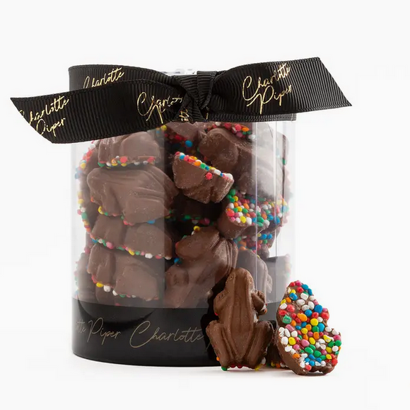 Charlotte Piper Milk Chocolate Tiny Frogs with Sprinkles 130g