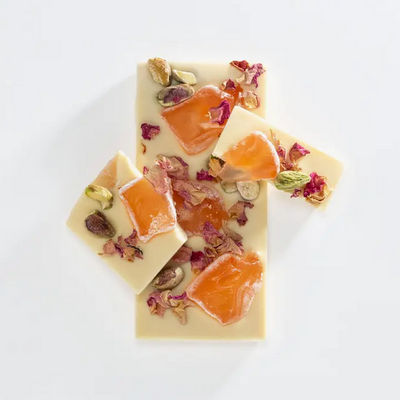 Charlotte Piper White Chocolate Bar 50g Turkish, Rose & Pistachio