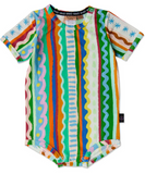 KIP & CO Beach Patterns Organic Short Sleeve Romper
