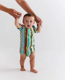 KIP & CO Beach Patterns Organic Short Sleeve Romper