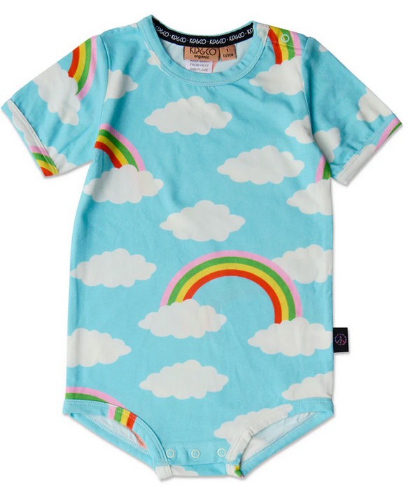 KIP & CO Cloudy Dayz Organic Short Sleeve Romper