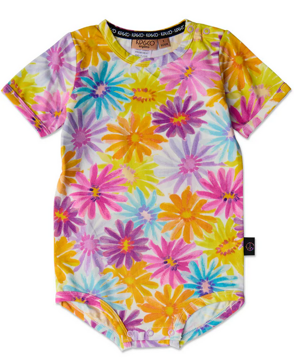 KIP & CO Petal Power Organic Short Sleeve Romper