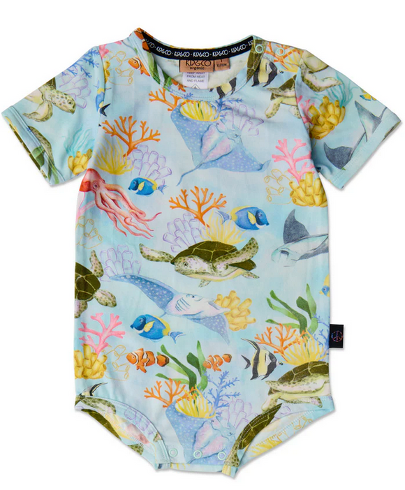 KIP & CO Reef Life Organic Short Sleeve Romper