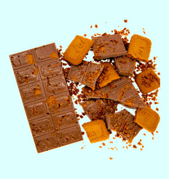 Freckleberry - Biscoff Caramel Crunch Milk Chocolate Block