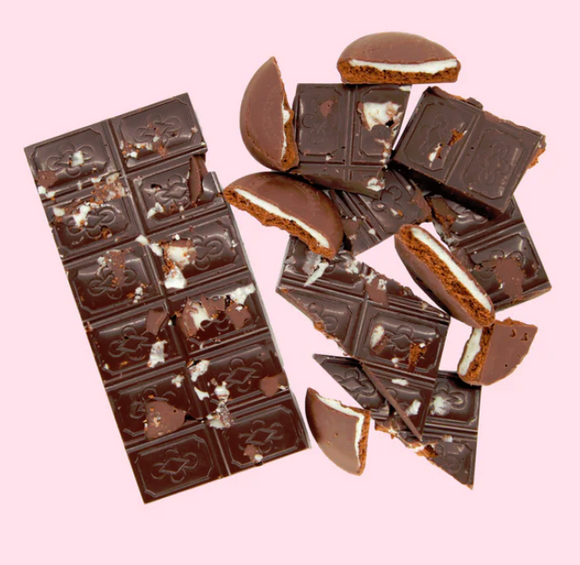 Freckleberry - Mint Slice Dark Chocolate Block